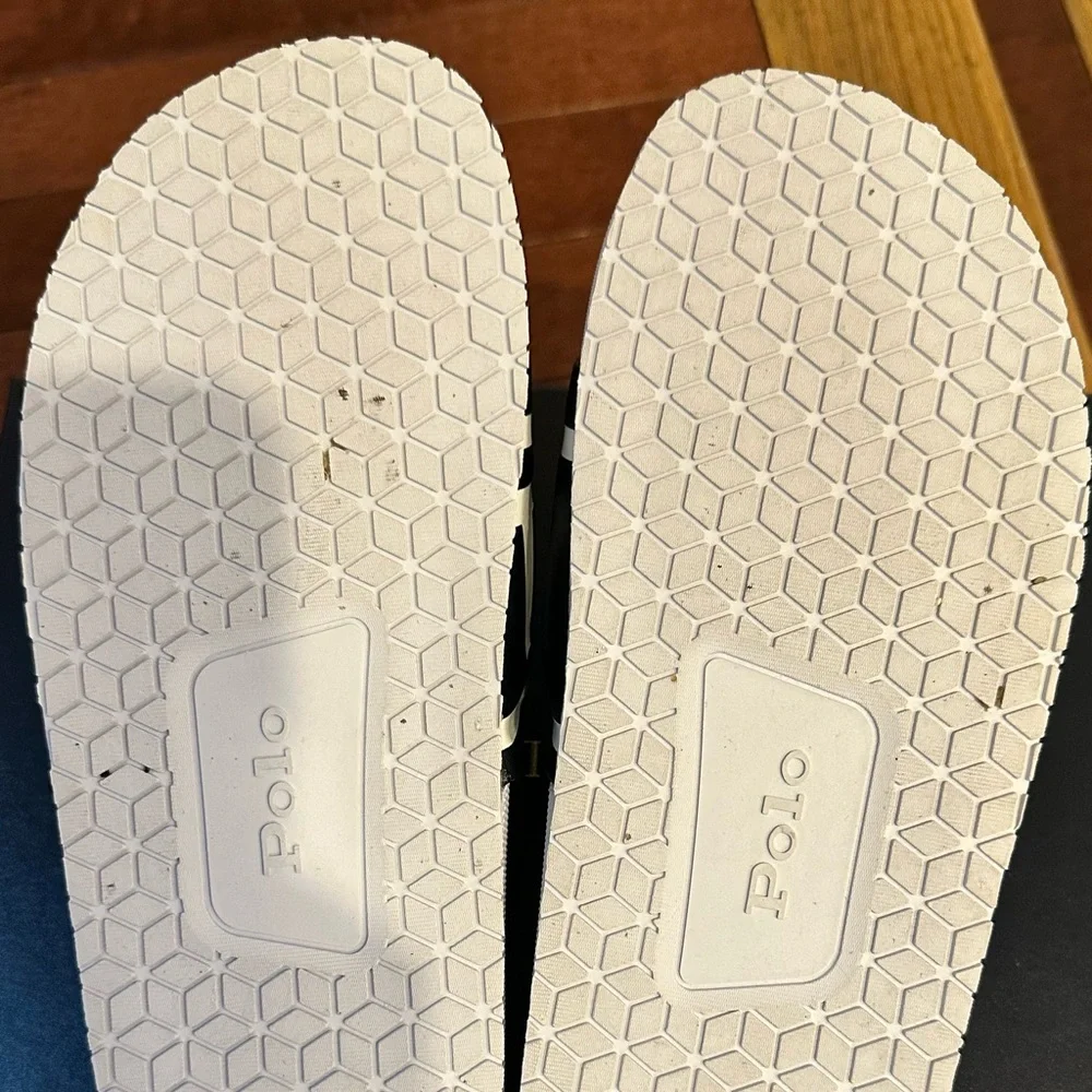 Mens Polo by Ralph Lauren Black and White Sandals